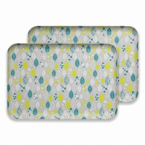 友禅染和紙トレー L 39cm 2枚セット ウインターリーフ グレー タツクラフト [Tk293]