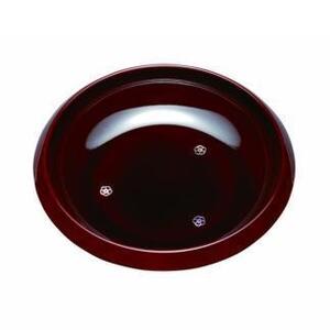 菓子鉢 7.5寸 総溜 明月(コマ型)【YG65】