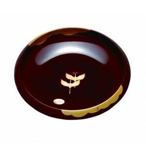 菓子鉢 7.5寸 溜 金雲昇鶴【YG68】