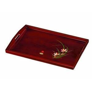 長手盆 木製 尺六 48cm 春ラン[YG409]