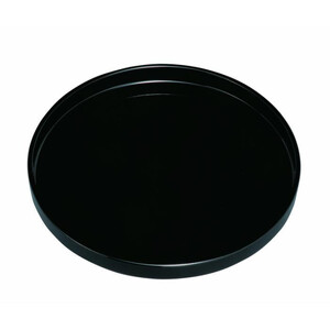 切立丸盆 27cm 黒 両面塗 研き仕上げ [YG445]