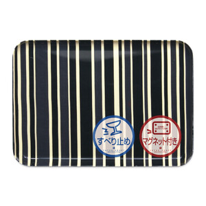 TATSU-CRAFT マグネットトレー M 33cm トリノストライプ BK ブラック すべり止め付き [Tk1086]