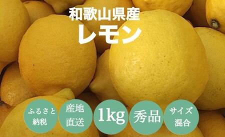 [産地直送]和歌山県産 レモン 1kg サイズ混合 [US42]