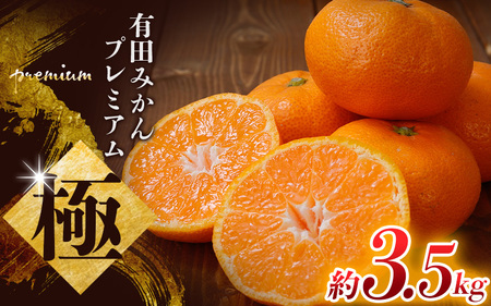 みかん ＼光センサー選別/極 有田みかんプレミアム 約3.5kg[光センサー 高糖度選別品]2S〜Lサイズ 有機質肥料100% ※2025年11月下旬頃〜2026年1月上旬頃に順次発送予定 ※北海道・沖縄・離島への配送不可 [nuk168]