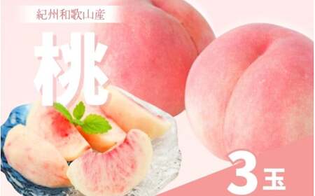 和歌山県産の桃 (3玉)[2025年6月中旬頃〜8月上旬頃順次発送予定] / 和歌山 もも 桃 甘い ギフト 贈り物 プレゼント 夏ギフト 果物 フルーツ 人気 産地直送 和歌山県 お取り寄せ[mat108]