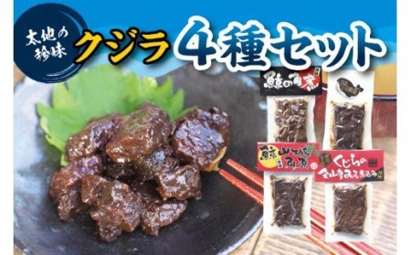 くじら4種セット ( くじらの角煮、鯨の山椒角煮、くじらの金山寺みそ煮込み、鯨の照り煮 )[kin011]