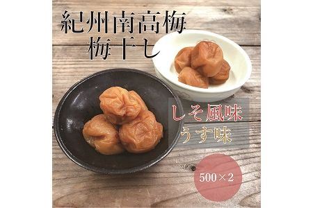 [贈答用]紀州南高梅 食べ比べセット 500g×2 (しそ・うす味)[inm900-4A]