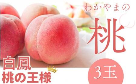 [予約受付] 桃 の王様 白鳳 特秀品 うれしい食べきり容量 3玉 2025年6月末頃〜7月末頃に順次発送予定 / [kgr010]