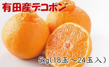 [お味濃厚]紀州有田産のデコポン約5kg(18玉〜24玉入り・青秀以上) ※2025年1月中旬〜3月中旬頃順次発送[tec810A]