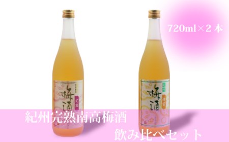 紀州完熟南高梅酒　飲み比べセット（720ml×2本）【nkm010】
