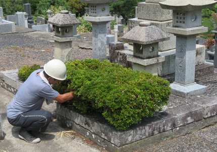 [1643]お墓清掃、供花代行サービス[鳥取市営墓地限定]