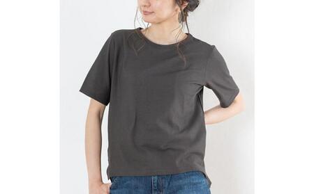 レディースカットソー 半袖 モカチャコール L