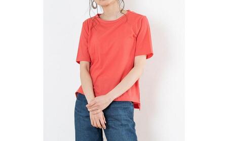 レディースカットソー 半袖 ローズピンク L