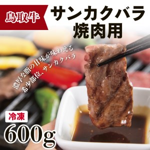 【298】鳥取牛サンカクバラ焼肉用　600g（冷凍）