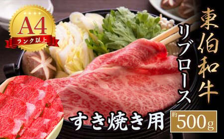 東伯和牛リブロース すき焼き用お肉 肉 牛肉 和牛 鳥取和牛 牛肉 肉 国産 お肉 冷凍和牛 リブロース すき焼き すき焼き用 リブロース 牛肉