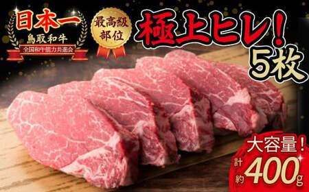 鳥取和牛 ヒレステーキ 5枚(合計400g)お肉 肉 牛肉 和牛 鳥取和牛 牛肉 肉 国産 お肉 冷凍ヒレ 肉 ステーキ 牛肉 ヒレ 和牛 ヒレ ステーキ