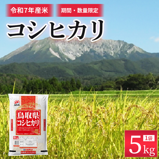 ※通常発送[数量限定][令和7年産米]鳥取県産 コシヒカリ (5kg) 米 白米 精米