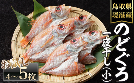 [数量限定・お試し]のどぐろ一夜干し(小サイズ・4〜5枚) 国産 魚介 干物 干し物 白身 海の幸 のどぐろ 赤ムツ 冷凍 おかず おつまみ お土産 [sm-DG003][木村鮮魚店]