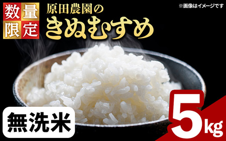 [令和7年産・数量限定]原田農園の「きぬむすめ」(無洗米・5kg) 鳥取県 白米 米 コメ こめ お米 おこめ ごはん ご飯 5キロ 10キロ [sm-EF002-C05][やまのおかげ屋]