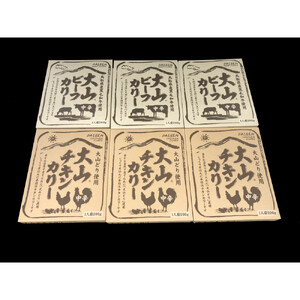 大山カリーセット（ビーフカリー中辛3個、チキンカリー中辛3個）