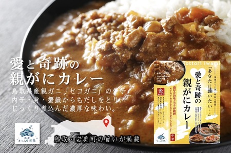愛と奇跡の親がにカレー 6箱セット|鳥取 岩美 カレー レトルト かに カニ 蟹 道の駅[53023]