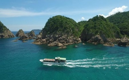 [62003]浦富海岸島めぐり遊覧船 お楽しみペアセット券