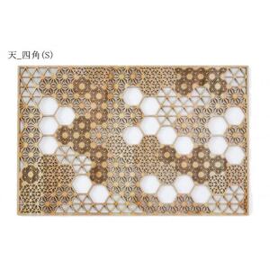 智頭杉のプレイスマット ー組子模様ー 天_四角 Sサイズ