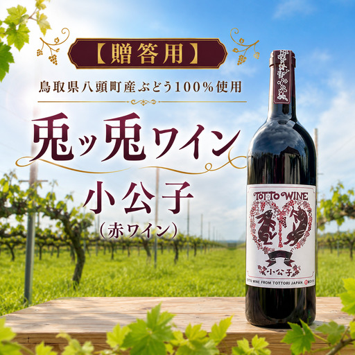 [贈答用]八頭町産ぶどう100%使用|兎ッ兎ワイン|小公子(赤ワイン)