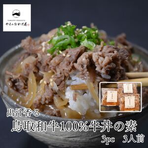 361K.◆鳥取和牛100%◆牛丼の素3袋セット