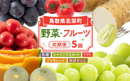 1015.【先行予約 2026年8月以降発送】 鳥取県北栄町から旬の美味しさをお届け！特産づくし【5回定期便】