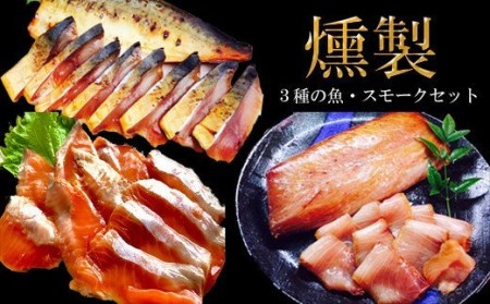 EY09：３種の魚燻製セット（天然ブリ・鯖・境港サーモン）