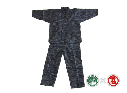 AK6[ごとう絣店] 弓浜絣 作務衣 上下セット(大山ブランド会)
