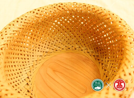 生気basketry-works 竹と木の卓上かご「ふくら」(大山ブランド会)
