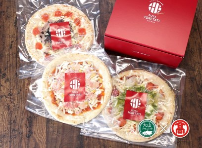 PIZZA TORETATI 3種セット 紅ズワイガニ・のどぐろ・するめいかのピザ(大山ブランド会)米子高島屋 20-AD3 0845