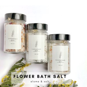 FLOWER BATH SALT(ローズゼラニウム)×1本 / バスソルト 癒し デトックス春の柚 0928