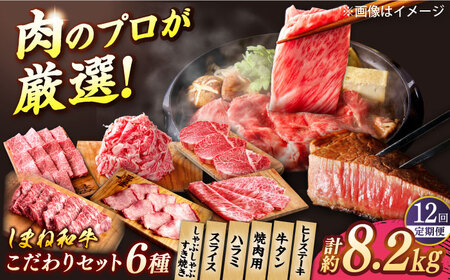【全12回定期便】叉鬼の焼肉酒場 豪華特別セット！（ハラミ・牛タン・厳選焼肉・スライス・しゃぶしゃぶ/すき焼き・ヒレステーキ）計8.2kg　島根県松江市/株式会社O.R.C[ALEF014]
