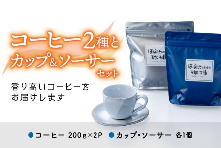 コーヒー2種とカップ&ソーサーセット 036-01