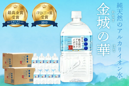 ミネラルウォーター 金城の華 1L 12本入 2箱 飲料水 水 アルカリイオン水 [1827]