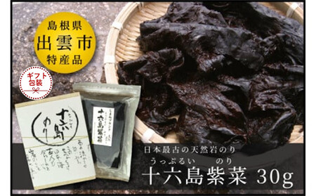 [ギフト][希少]天然岩のり 十六島海苔(うっぷるいのり)