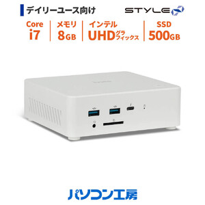パソコン工房 4年間物損保証 小型デスクトップPC Core i7/SSD/No.355