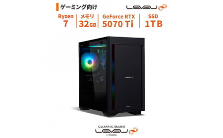 パソコン工房 4年間物損保証 ミニタワーゲーミングPC Ryzen 7/5070 Ti/No.399
