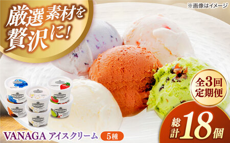 [全3回定期便]VANAGA 5種類のアイスクリーム6個入 アイス [AIBH026]