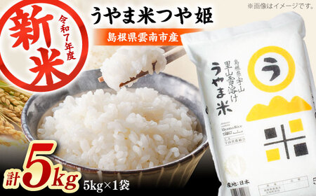[新米]神話の里/吉田町「うやま米」つや姫 5kg(5kg×1)白米 精米 コメ 島根県雲南市/有限会社藤本米穀店[AIDB086]