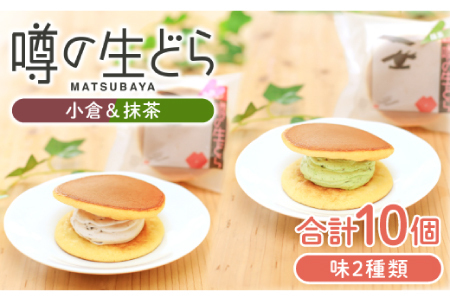 噂の生どら10個セット( 小倉 抹茶 )[ 生どら どらやき どら焼き 2種 各5個 お菓子 詰め合わせ セット 包装 スイーツ 特製クリーム 洋風どら焼き 冷凍 洋菓子 和菓子 おやつ 茶菓子 おしゃれ 贈り物 ギフト プレゼント お土産 ]