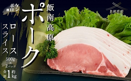 飯南高原ポーク ロース スライス 1kg [ 国産 島根県産 豚肉 鍋 バーベキュー BBQ 冷凍 個包装 小分け 真空パック ロース スライス 便利 人気 1kg]A-102
