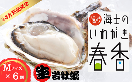 [3~5月期間限定][生のいわがきMサイズ6個]岩牡蠣 生牡蠣 牡蠣 いわがき春香 生食可 旬の時期だけ
