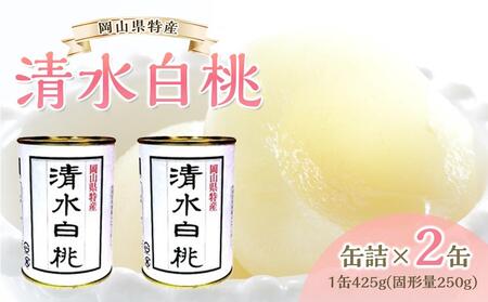角南製造所 清水 白 桃 缶詰 2缶セット | 桃 フルーツ フルーツ
