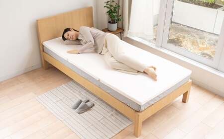 【三つ折り／シングル／ネイビー】日本製 高反発 折り畳みマットレス《NEO》マットレス 寝具 敷き布団 敷布団 岡山県 倉敷市