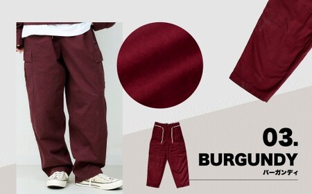 BRENOA チノカーゴパンツ バーガンディ( Sサイズ / Mサイズ / Lサイズ ) チノ パンツ カーゴパンツ チノパンツ チノパン ズボン ファッション 服 洋服 岡山県 倉敷市 [選べるサイズ]