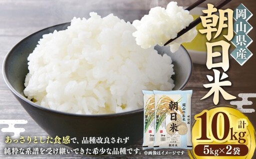 [ 令和7年産 ] 岡山県産 朝日米 10kg ( 5kg × 2袋 ) お米 米 こめ コメ 白米 国産 白飯 飯 ご飯 おにぎり